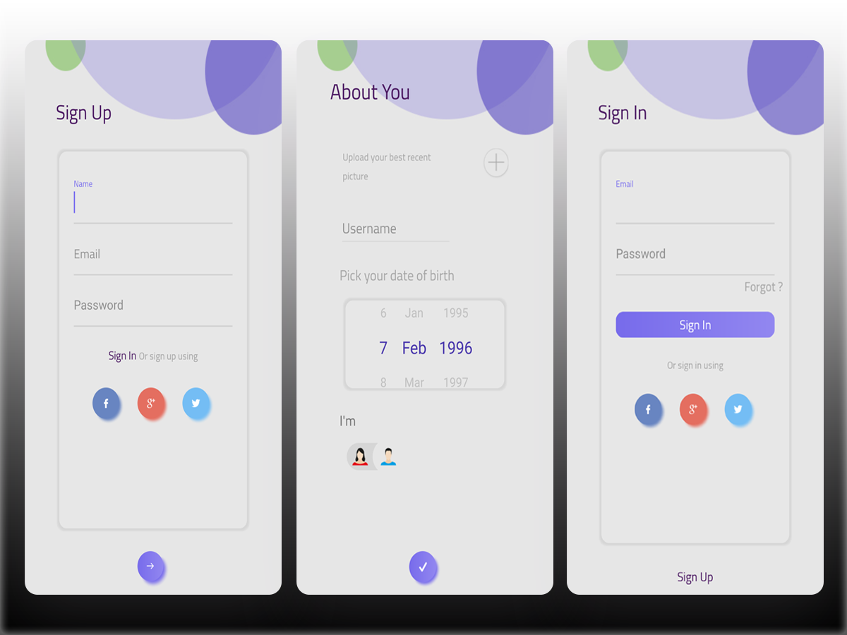 Classy Sign In and Sign Up – Material UiUx