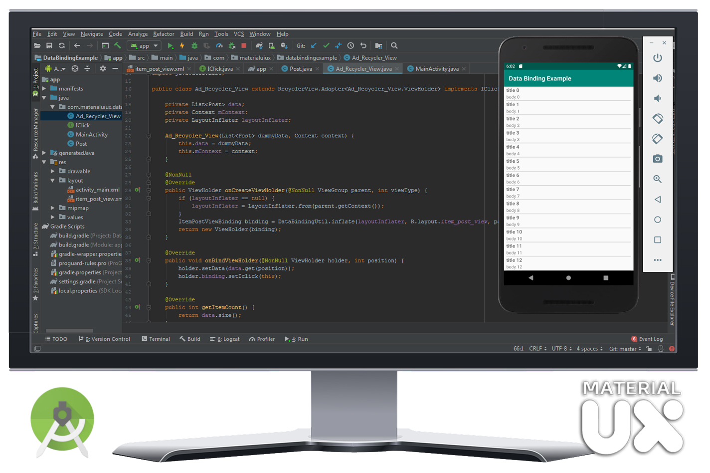 Simple Data Binding Library Example – Material UiUx